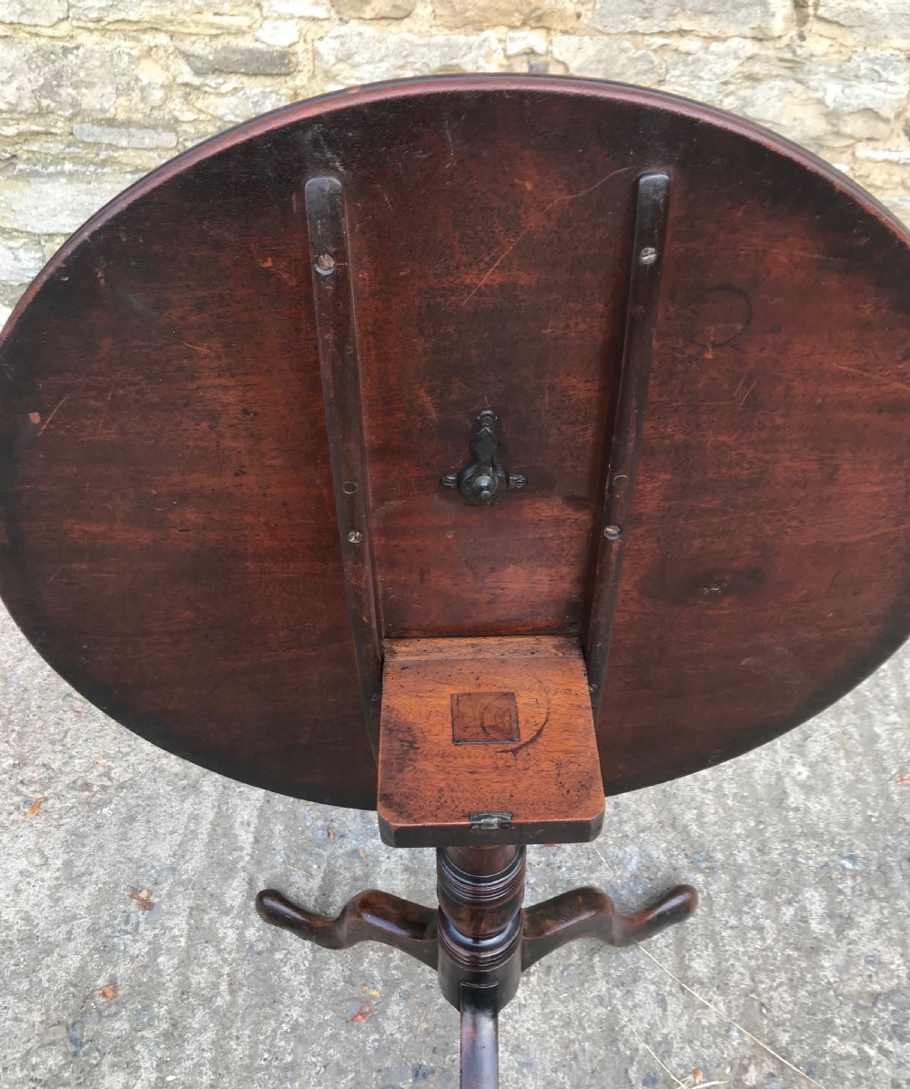 Georgian Mahogany Tilt Top Occasional Table View VIII