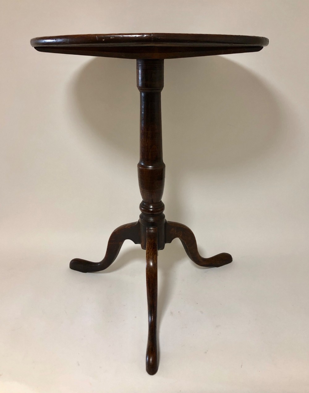 Small Georgian Oak Round Tripod Table  View III
