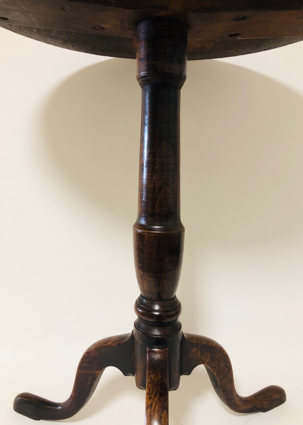 Small Georgian Oak Round Tripod Table  View VIII