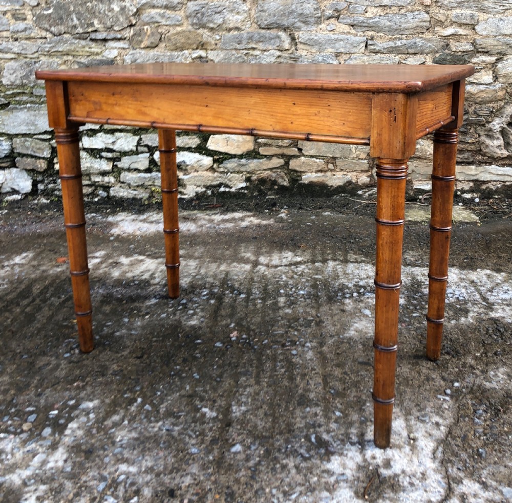 Faux Bamboo Pine Console Table View V