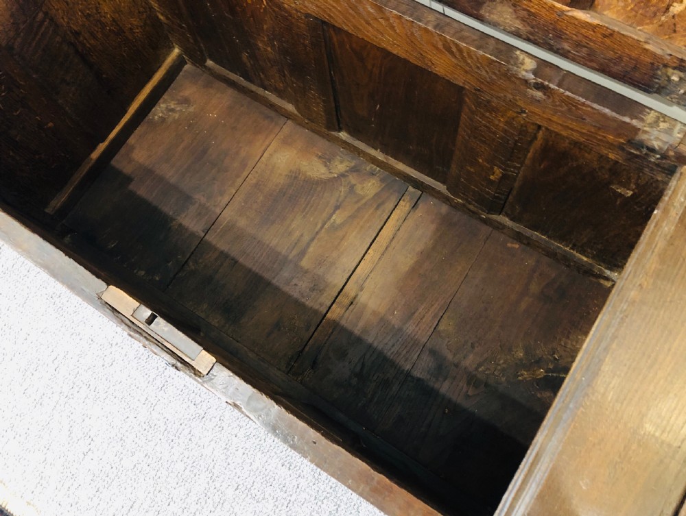 Antique 18th Century Oak Panelled Coffer View XIII