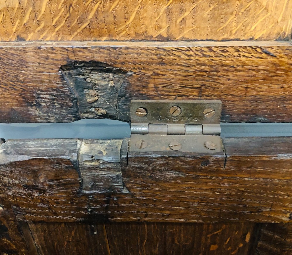 Antique 18th Century Oak Panelled Coffer View XIV