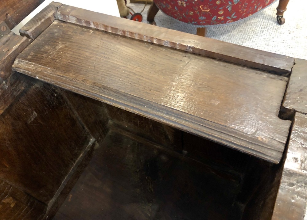 Antique 18th Century Oak Panelled Coffer View XV