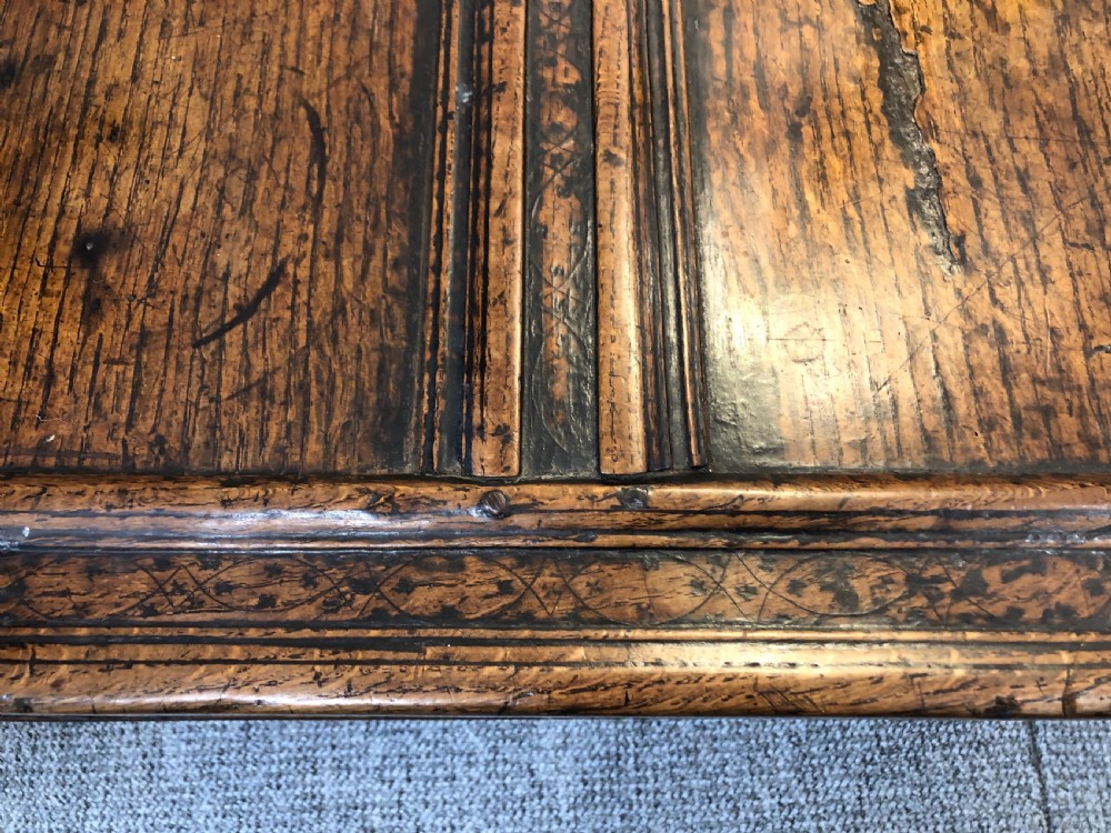 Antique 18th Century Oak Panelled Coffer View XIX