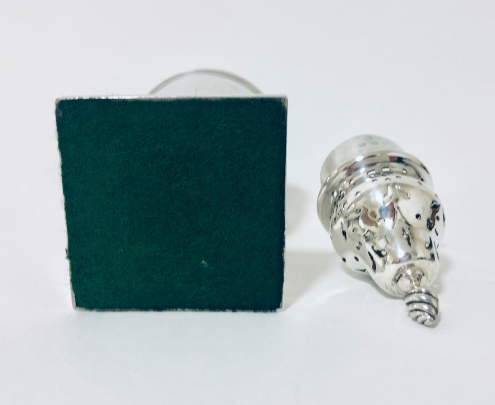 Antique Solid Sterling Silver Sugar Shaker Caster View X