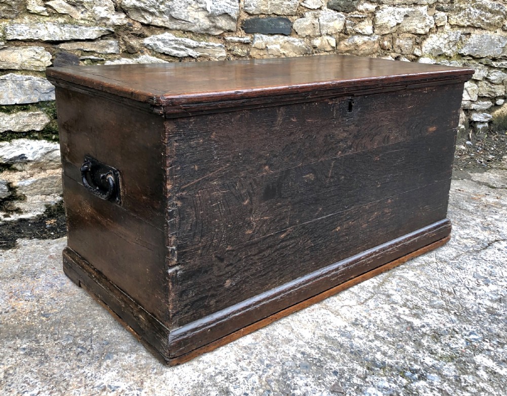 Large Antique Oak Storage Box View X