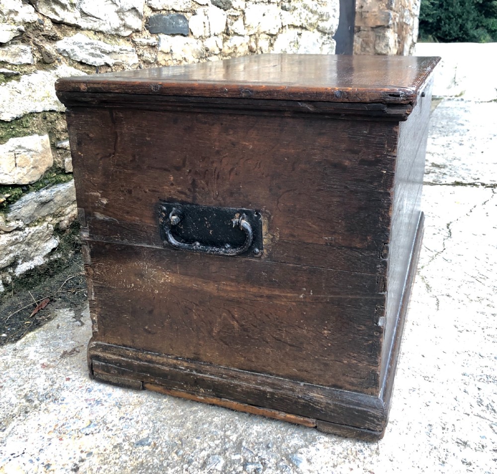 Large Antique Oak Storage Box View XIII
