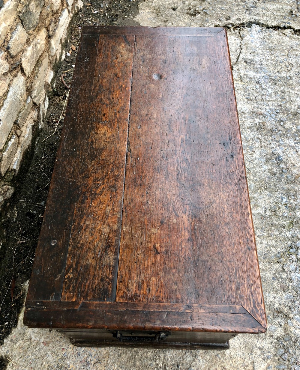 Large Antique Oak Storage Box View XIV