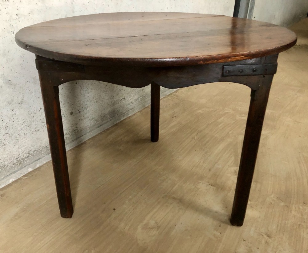 Large Antique Pine and Oak Cricket Table View V