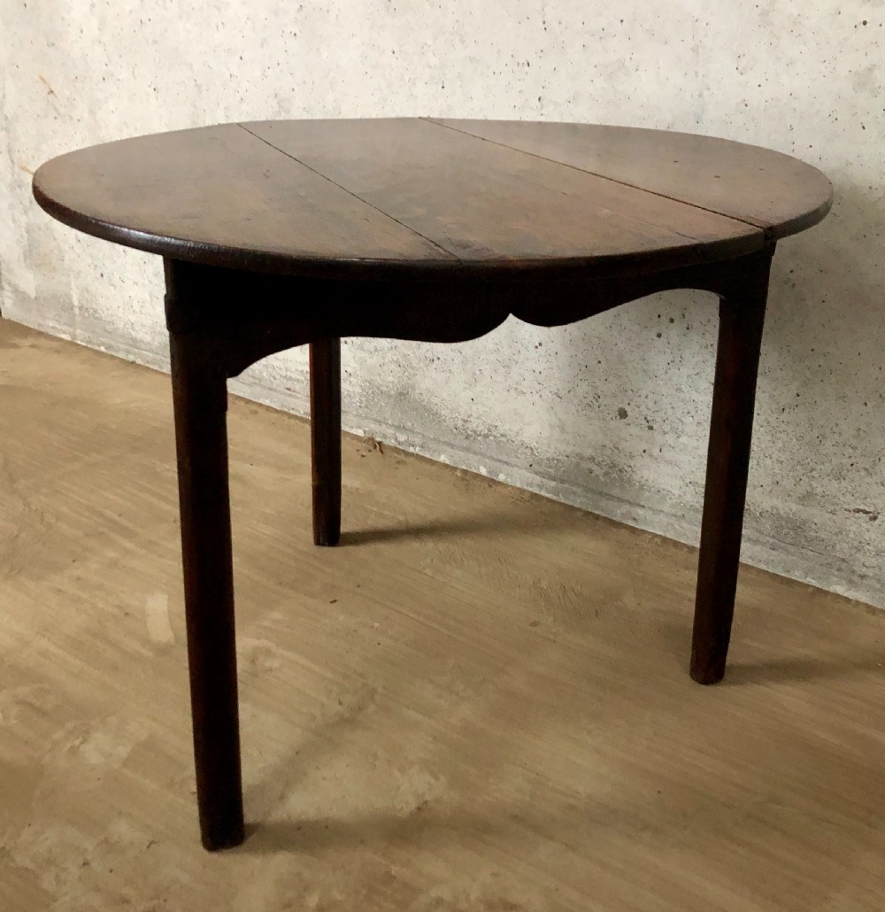 Large Antique Pine and Oak Cricket Table View IX