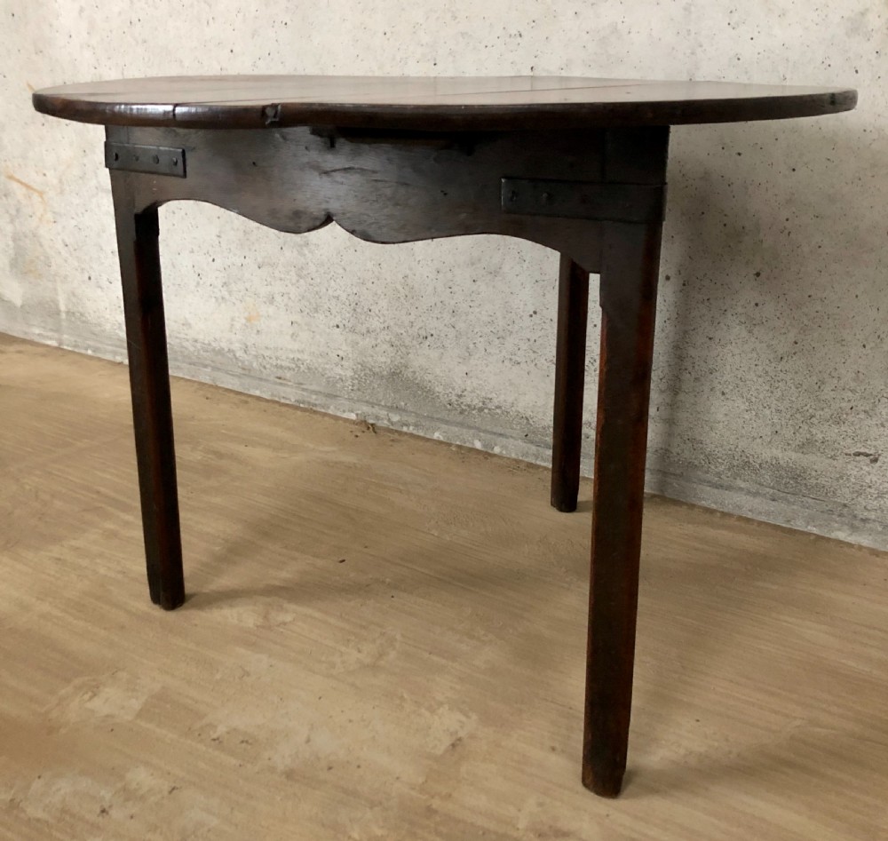 Large Antique Pine and Oak Cricket Table View XIII