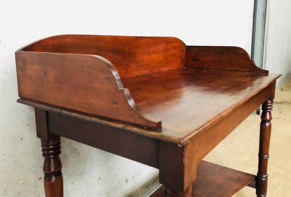 Victorian Mahogany Washstand Side Table View VII