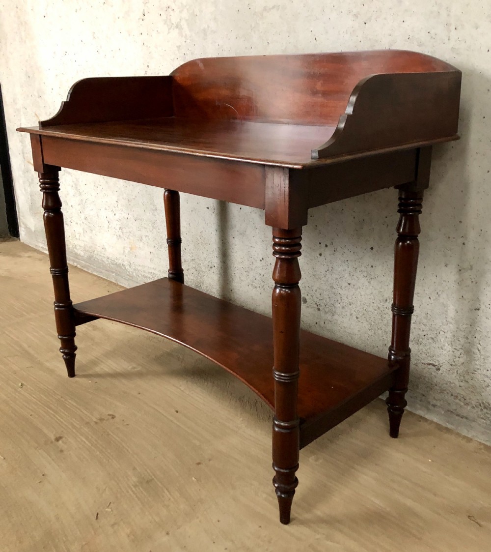 Victorian Mahogany Washstand Side Table View IX