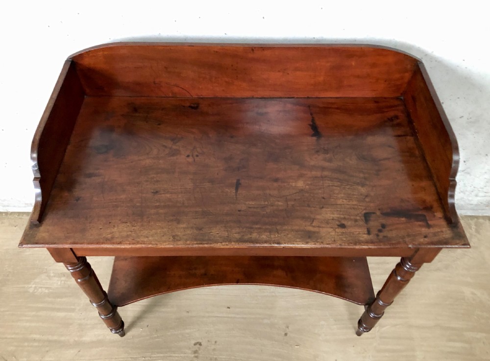 Victorian Mahogany Washstand Side Table View X