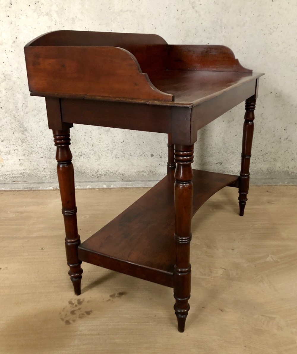 Victorian Mahogany Washstand Side Table View XI
