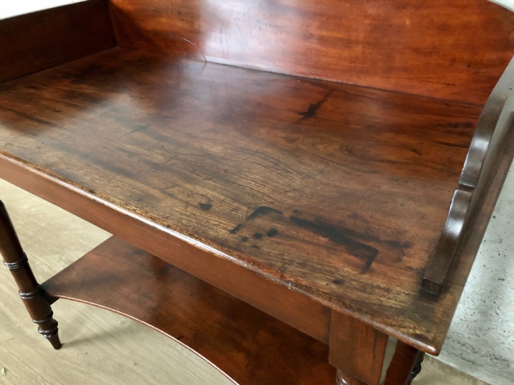 Victorian Mahogany Washstand Side Table View XIV