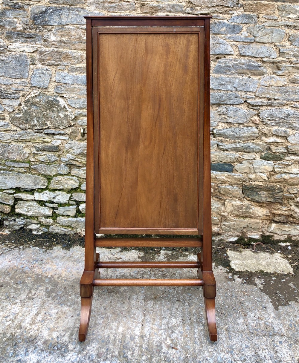 Large Antique Mahogany Framed Cheval Mirror View X