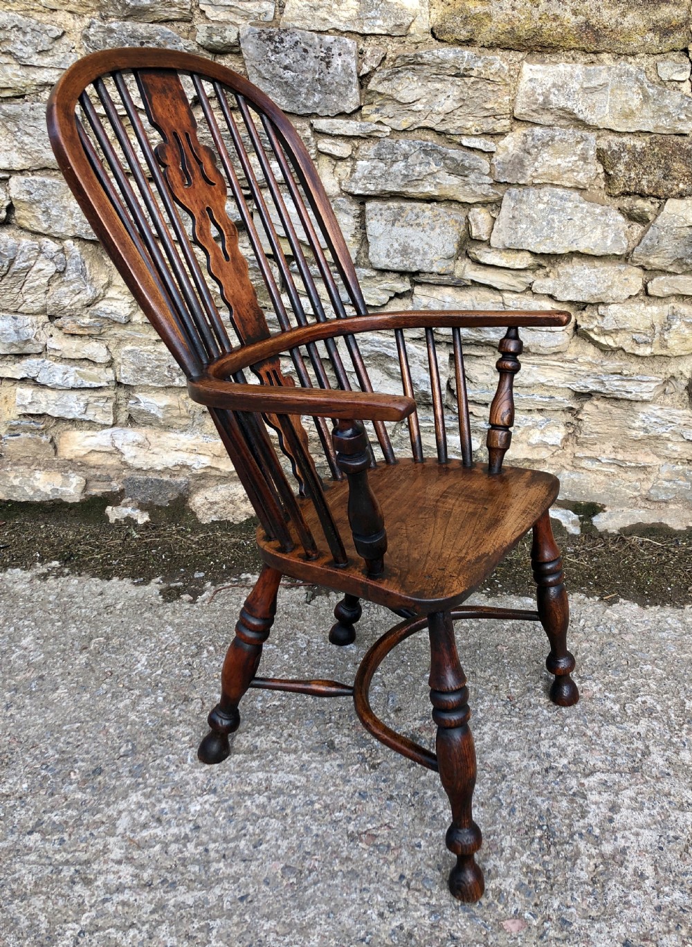 Antique Windsor Chair with Crinoline Stretcher View IV