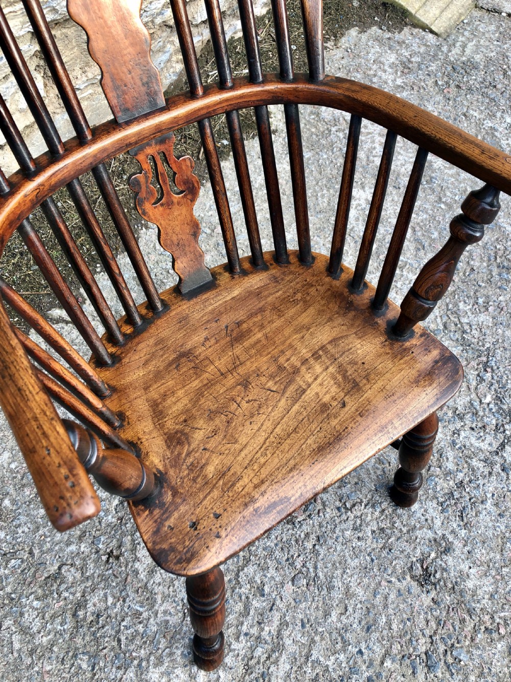 Antique Windsor Chair with Crinoline Stretcher View VII