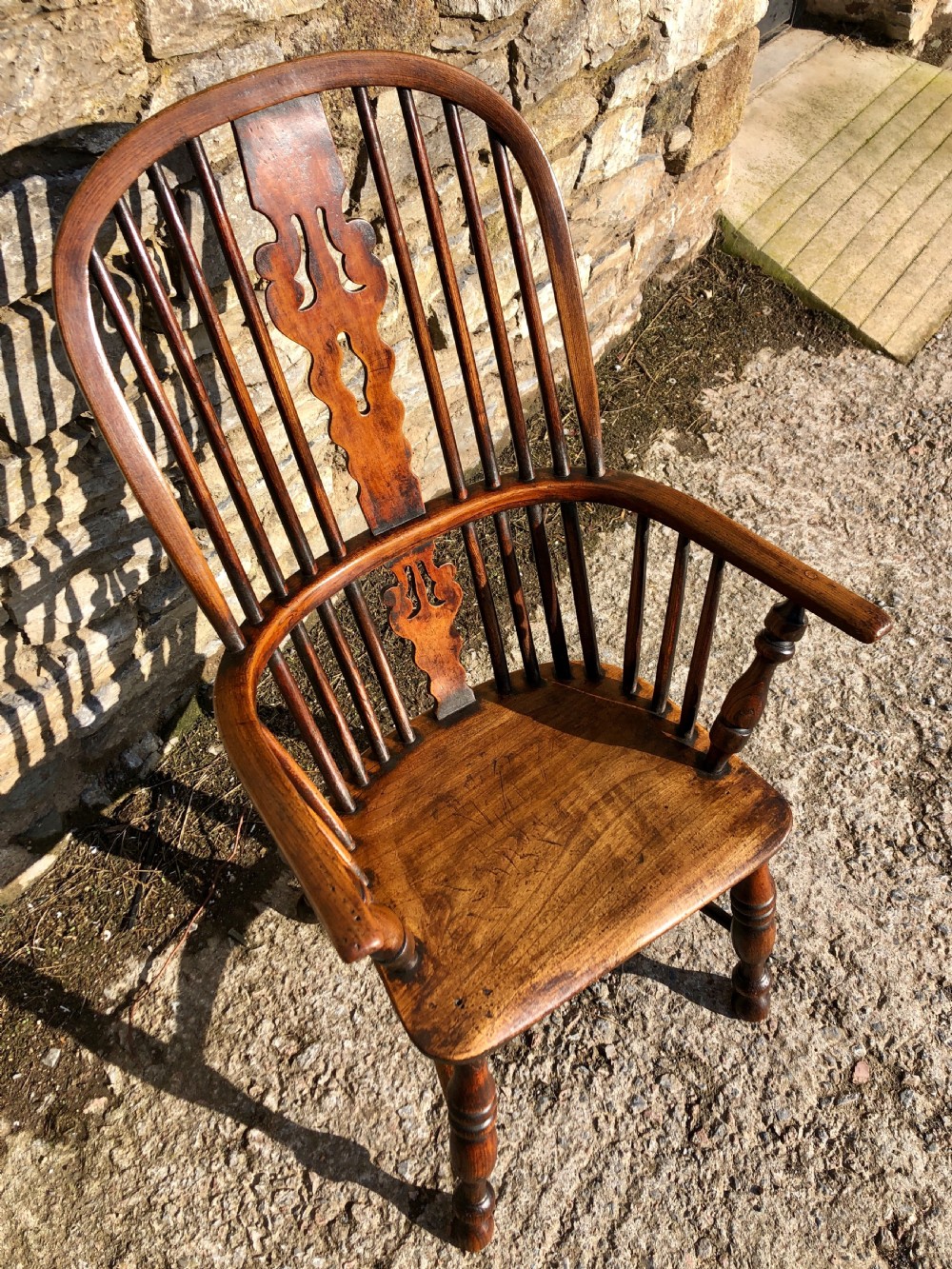 Antique Windsor Chair with Crinoline Stretcher View IX