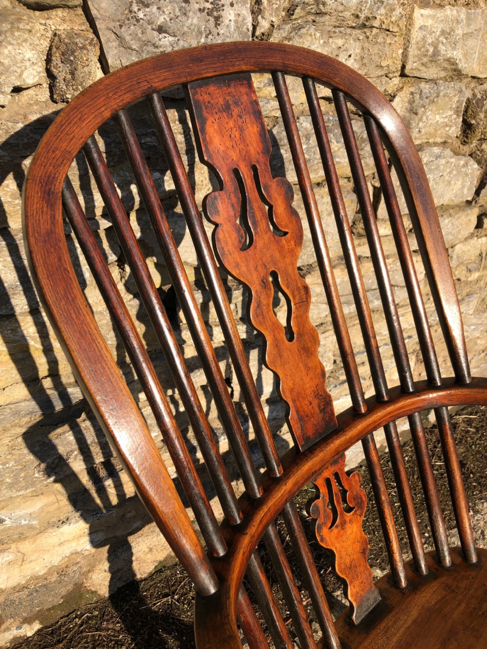 Antique Windsor Chair with Crinoline Stretcher View X