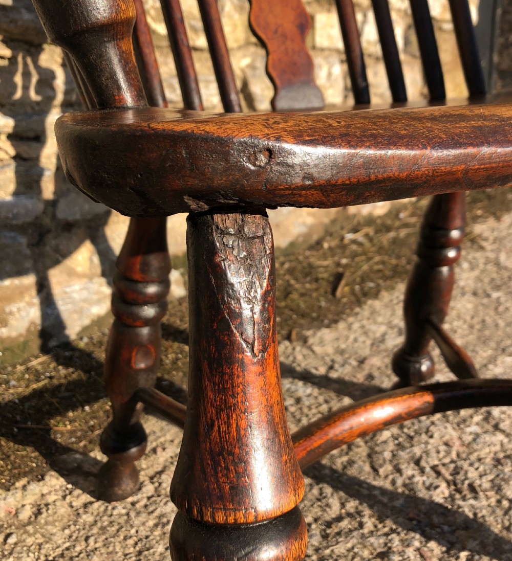 Antique Windsor Chair with Crinoline Stretcher View XII