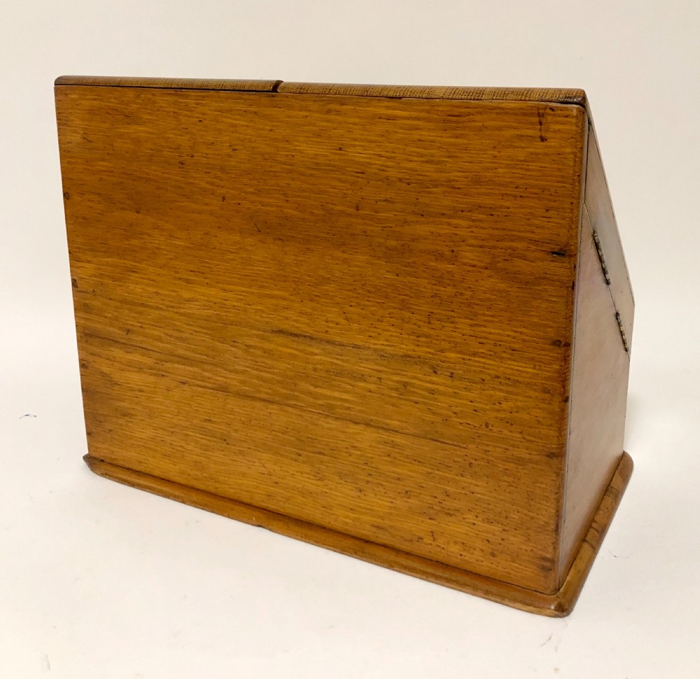 Antique Oak Desktop Stationery Cabinet View VIII