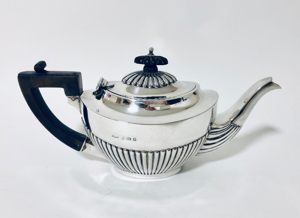 Edwardian Solid Sterling Silver Bachelors Tea Set  View V