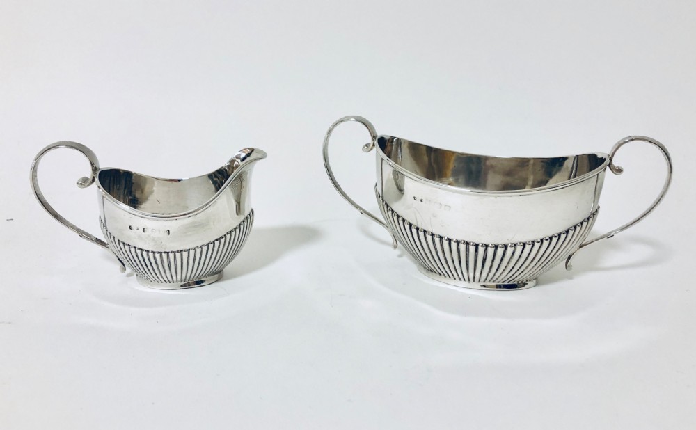Edwardian Solid Sterling Silver Bachelors Tea Set  View VII
