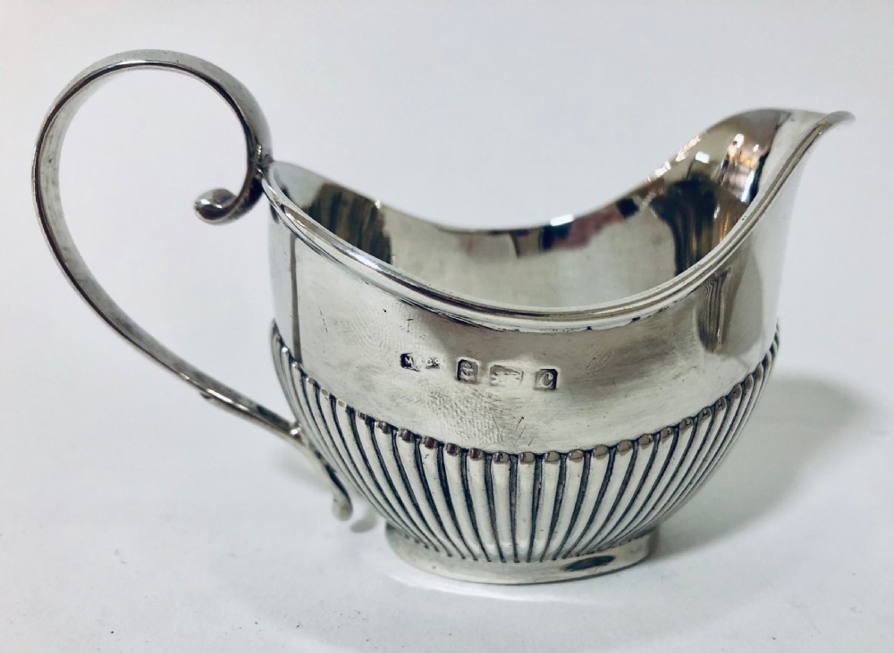 Edwardian Solid Sterling Silver Bachelors Tea Set  View XII