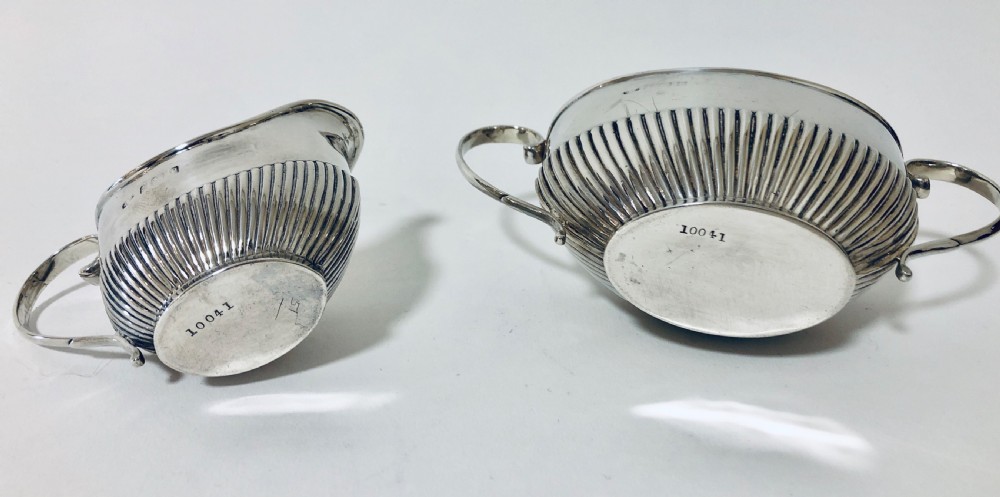 Edwardian Solid Sterling Silver Bachelors Tea Set  View XIII
