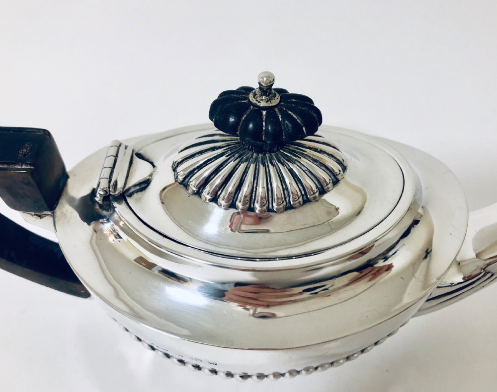 Edwardian Solid Sterling Silver Bachelors Tea Set  View XIV