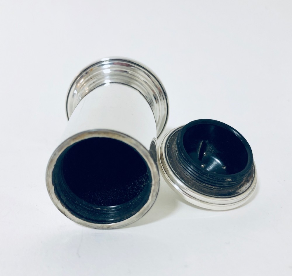 Art Deco Solid Silver Salt and Pepper  View V