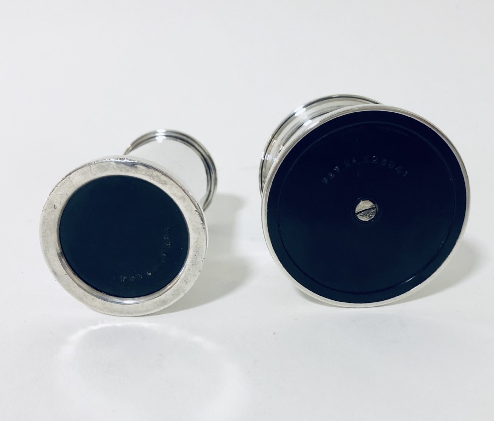 Art Deco Solid Silver Salt and Pepper  View XI