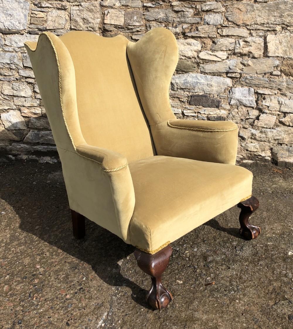Large Antique Wing Armchair View II