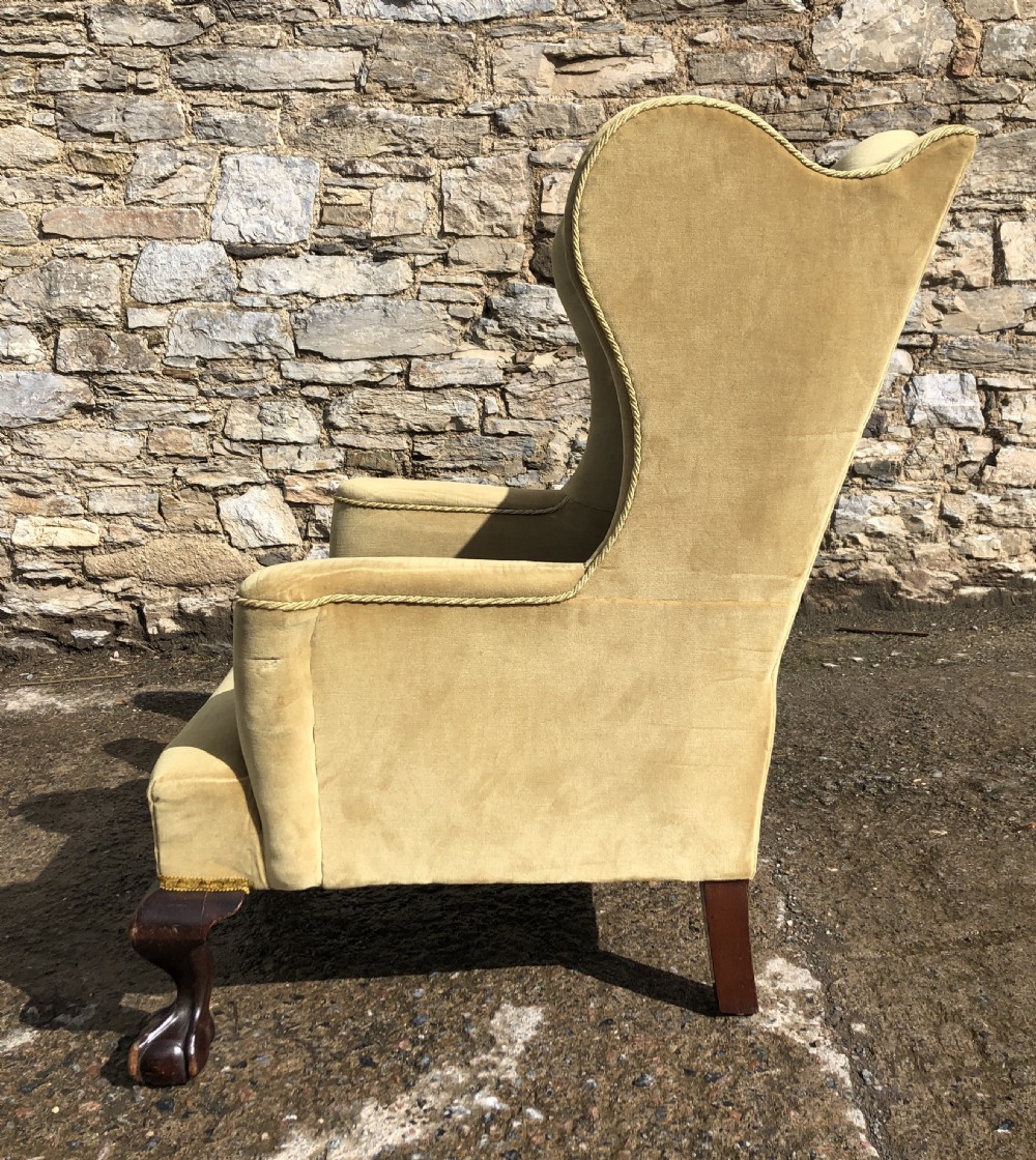 Large Antique Wing Armchair View XIII