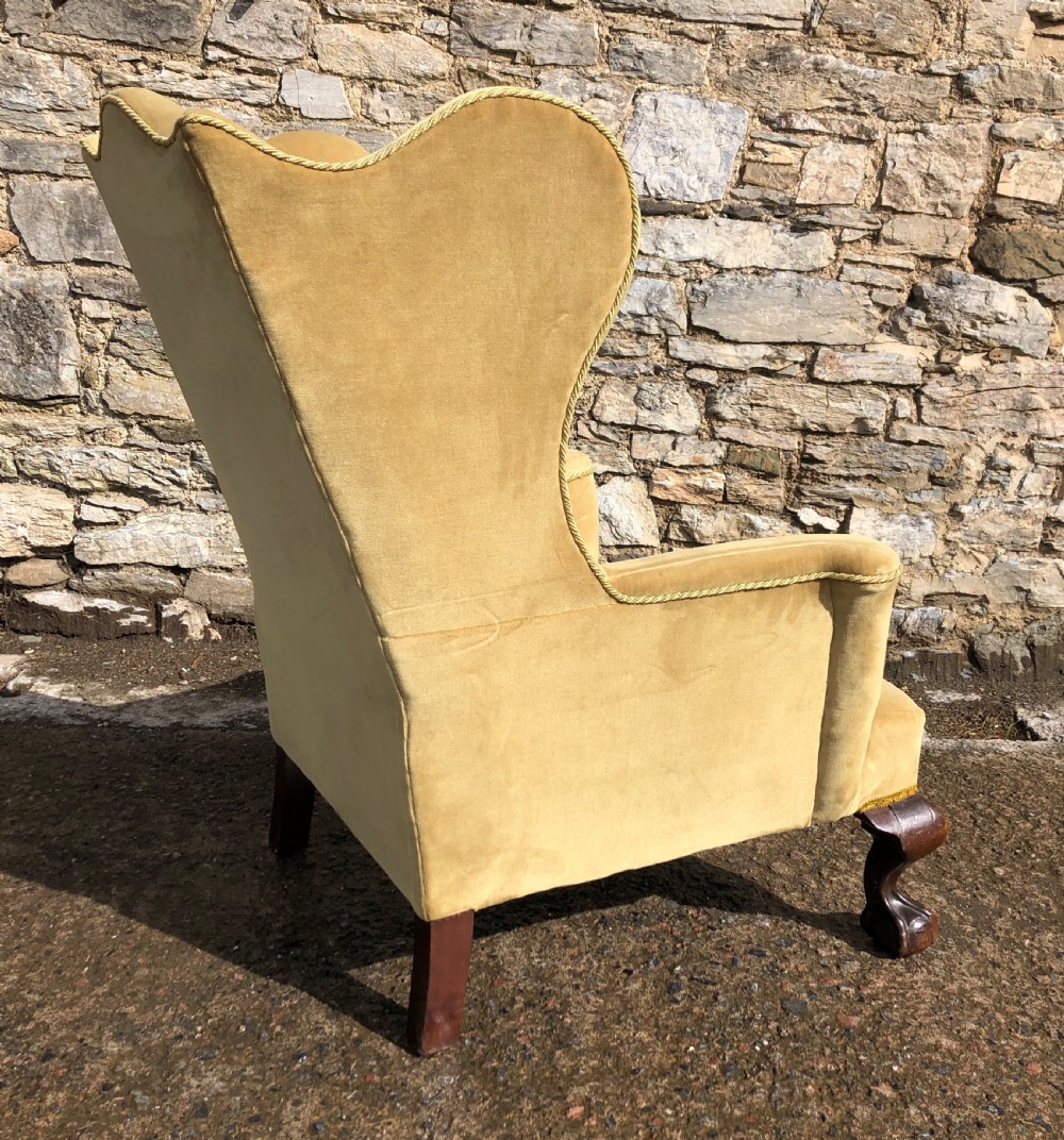 Large Antique Wing Armchair View XIX
