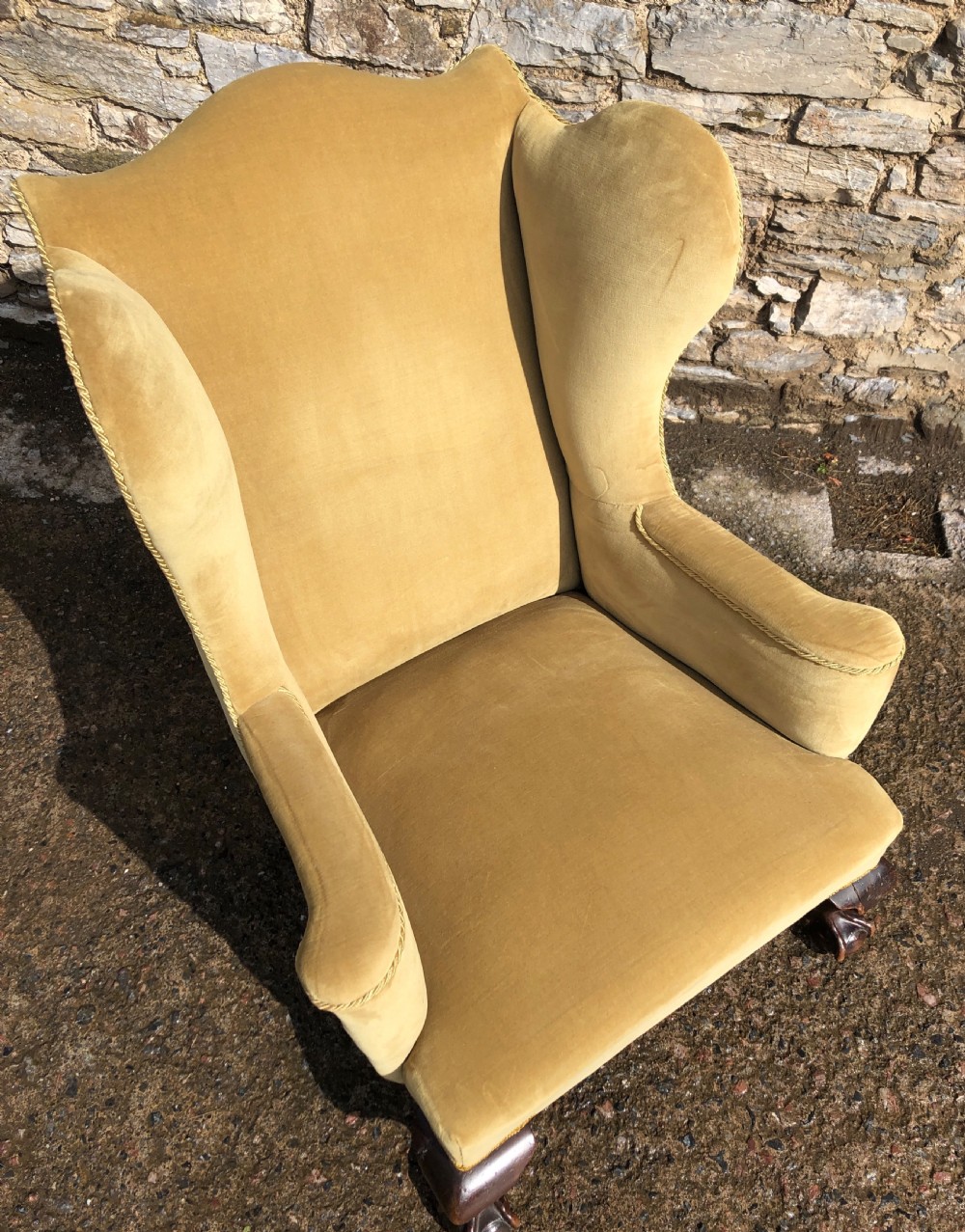 Large Antique Wing Armchair View XXI