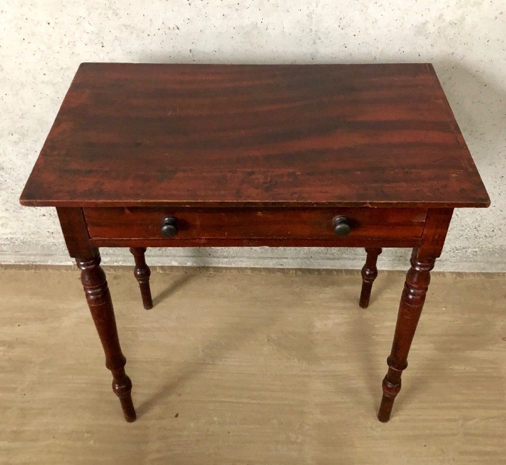 Victorian Pine Side Table in Original Painted Finish View III