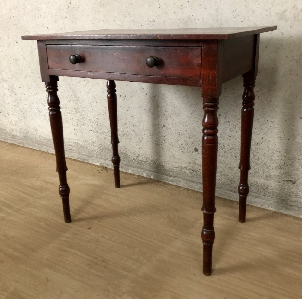 Victorian Pine Side Table in Original Painted Finish View VI