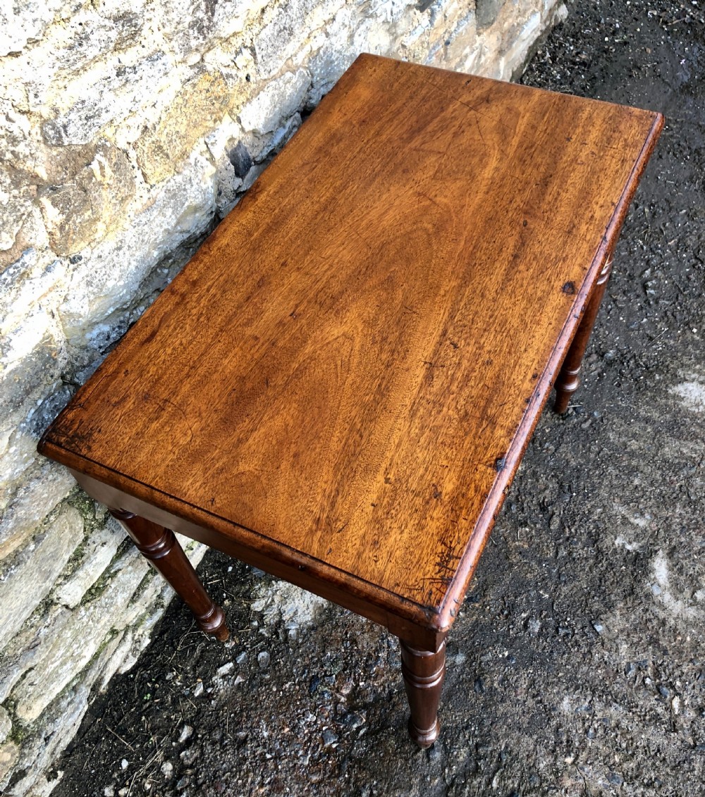 Antique Mahogany Two Drawer Side Table  View XI