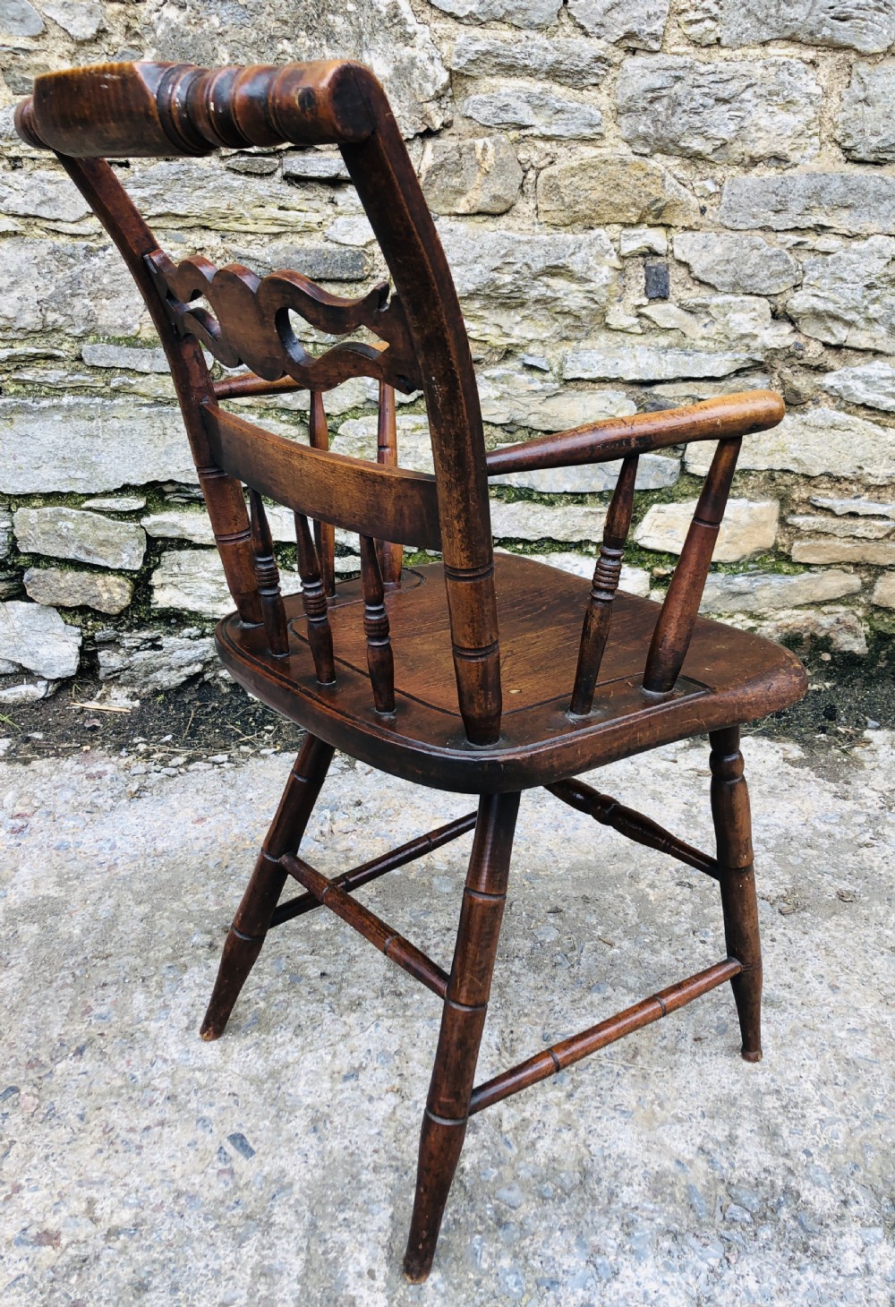 Unusual Antique Windsor Style Chair  View X