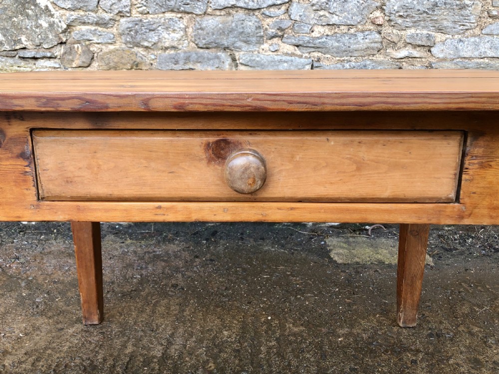 Antique Pine Farmhouse Dining Table View III