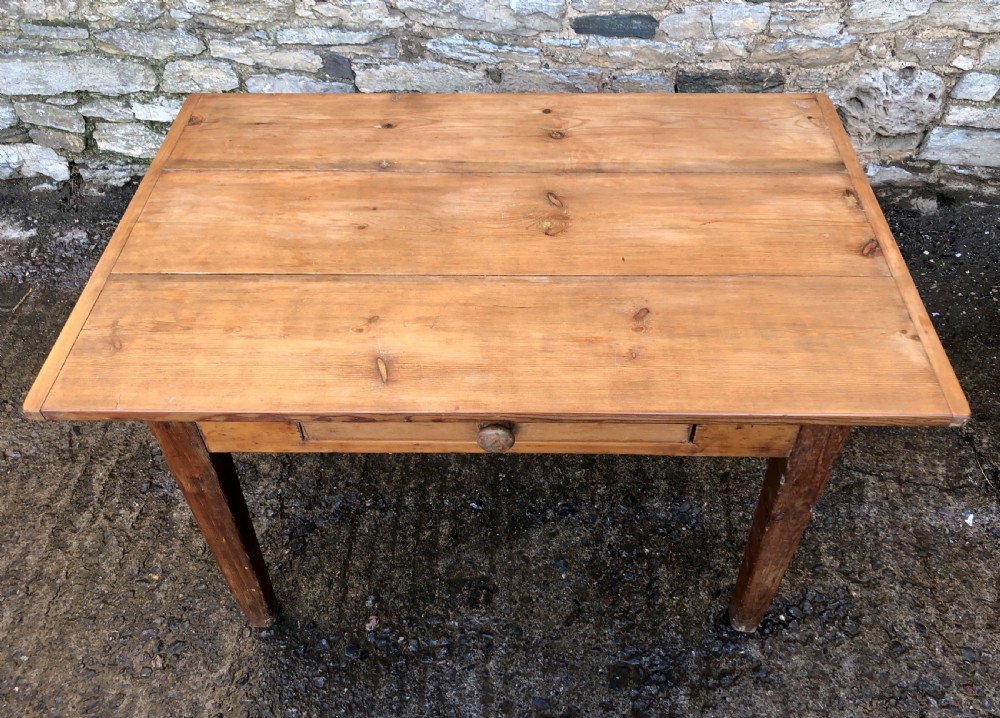 Antique Pine Farmhouse Dining Table View VII