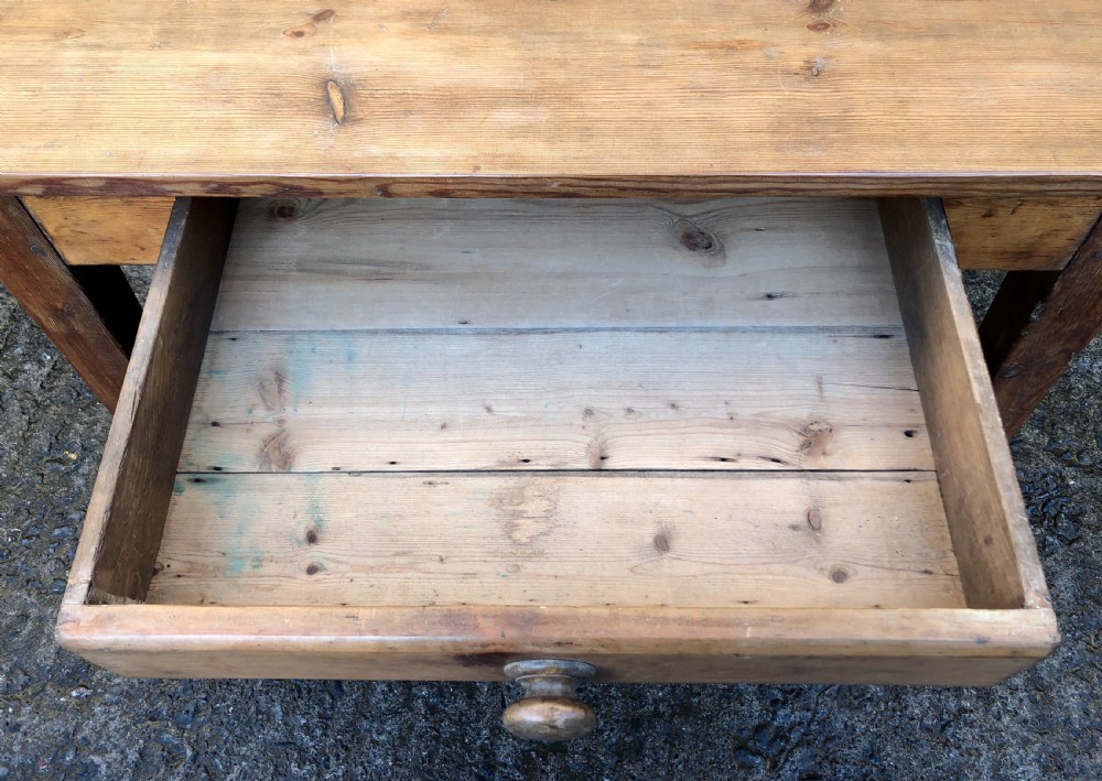 Antique Pine Farmhouse Dining Table View VIII