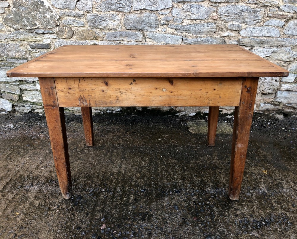 Antique Pine Farmhouse Dining Table View IX