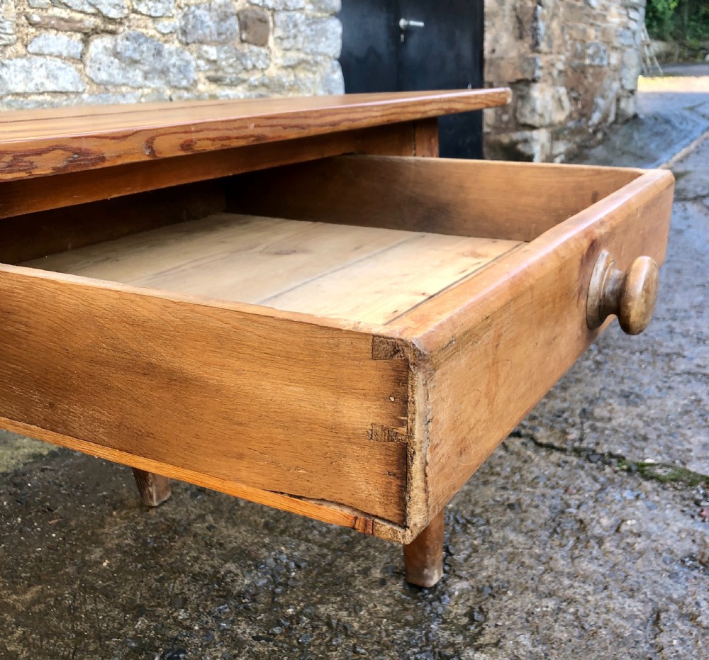 Antique Pine Farmhouse Dining Table View X