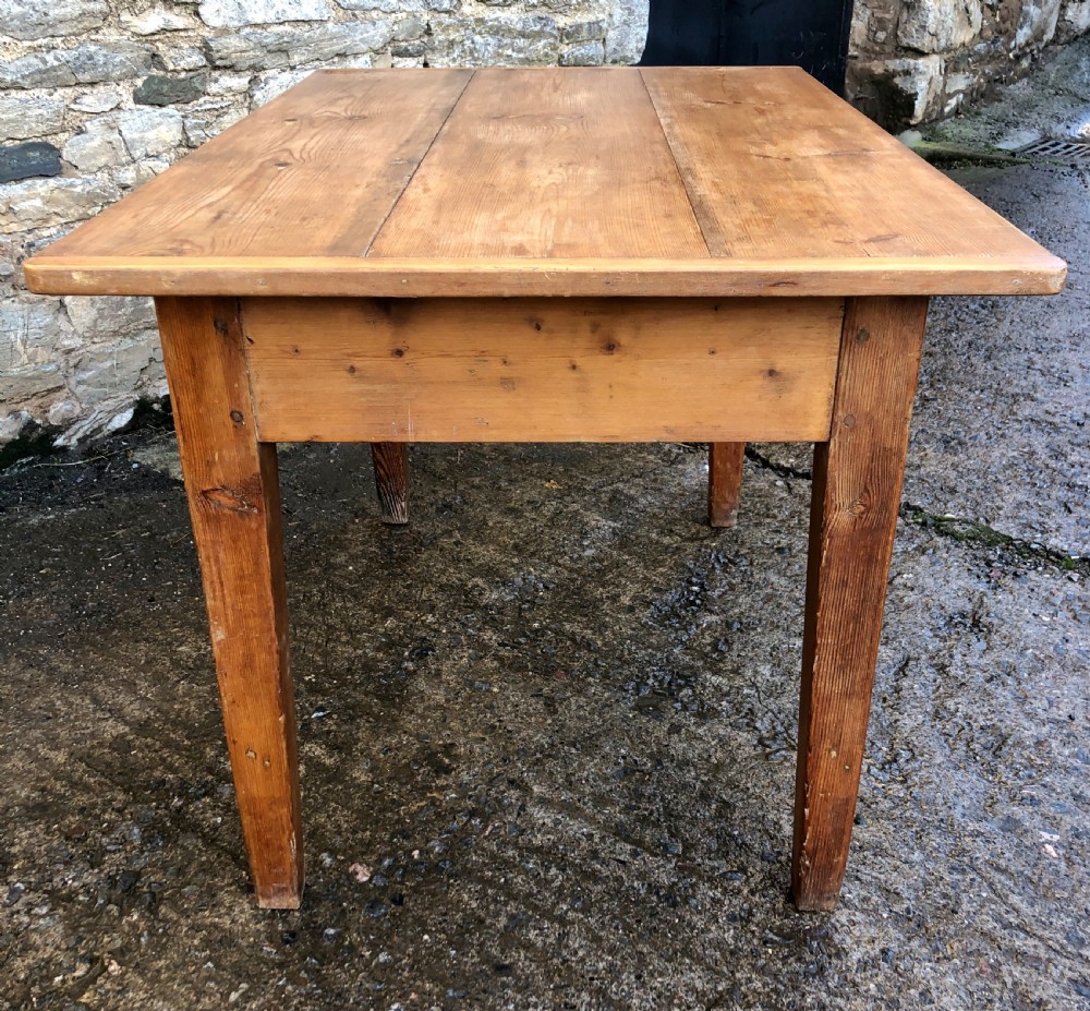Antique Pine Farmhouse Dining Table View XI