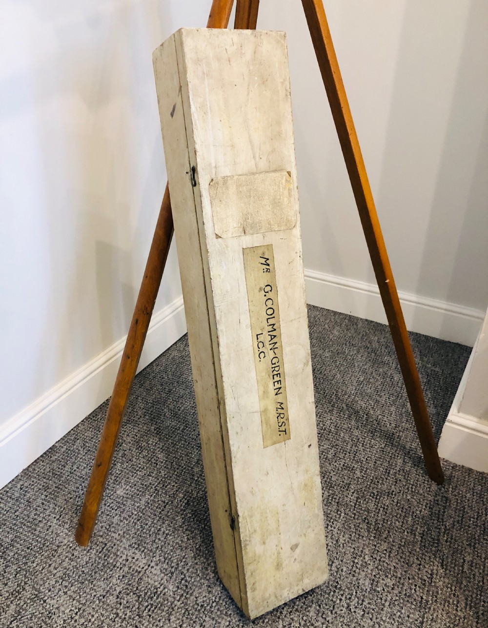 Antique Broadhurst Clarkson & Co Library Telescope on Military Tripod View XIII