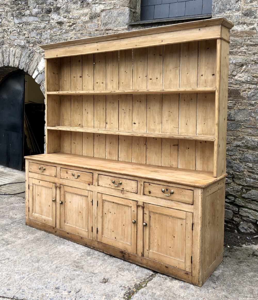 Huge Antique Georgian Pine Dresser View II